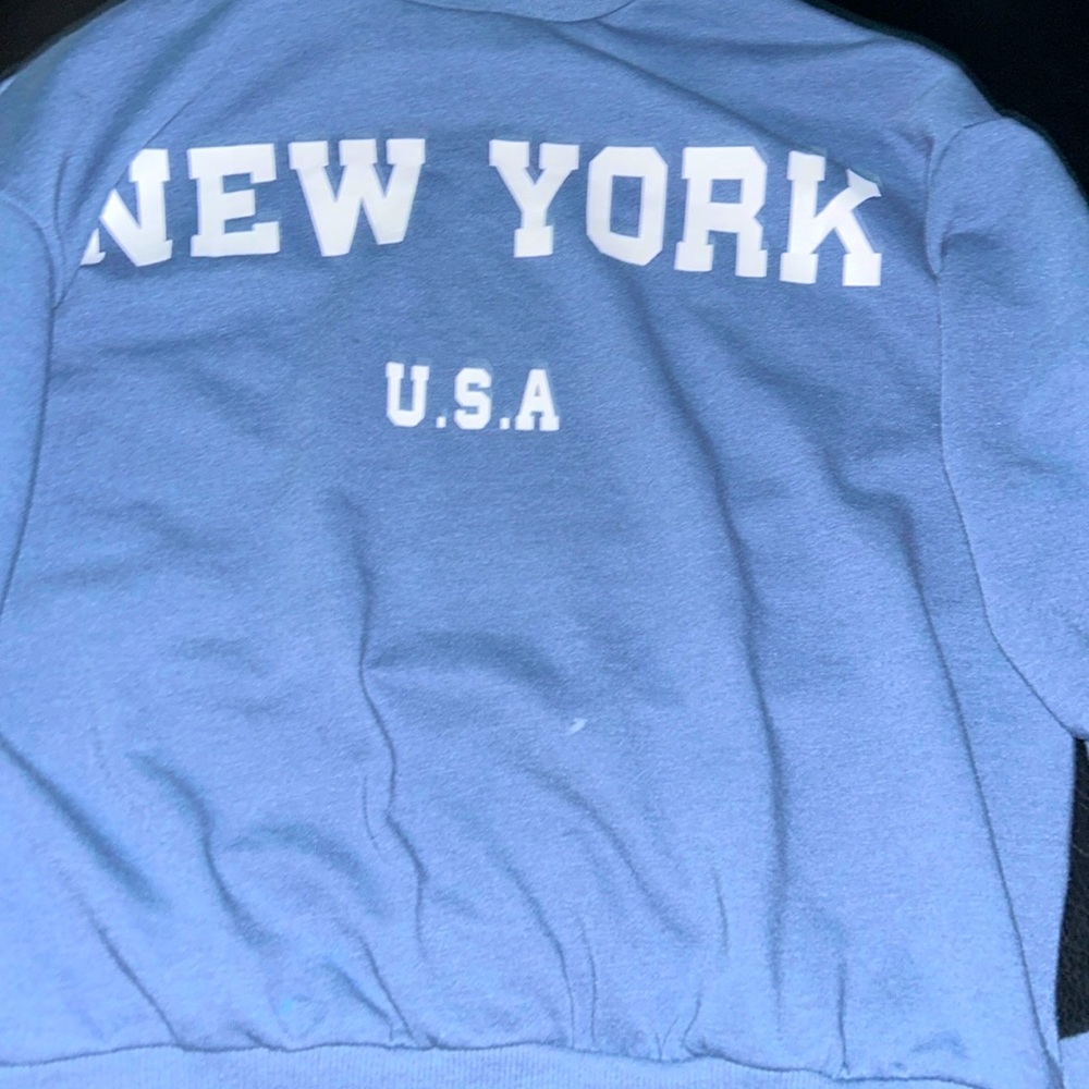 New York hoodie blue